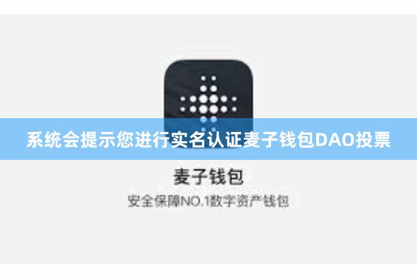 系统会提示您进行实名认证麦子钱包DAO投票