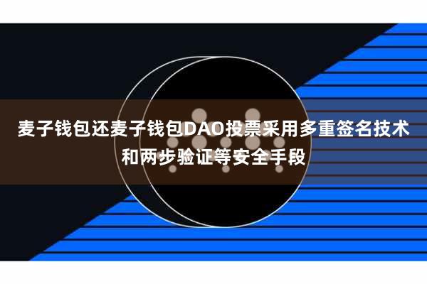 麦子钱包还麦子钱包DAO投票采用多重签名技术和两步验证等安全手段