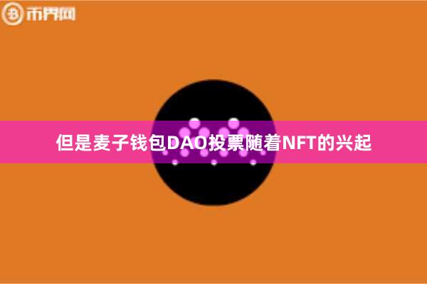 但是麦子钱包DAO投票随着NFT的兴起