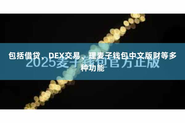 包括借贷、DEX交易、理麦子钱包中文版财等多种功能